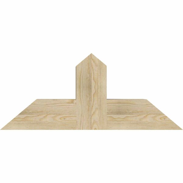Ekena Millwork Portland Rough Sawn Timber Gable Bracket, Douglas Fir, 36"W x 15"H x 6"D x 6"F, 10/12 Pitch GBW036X15X0606POR00RDF - main
